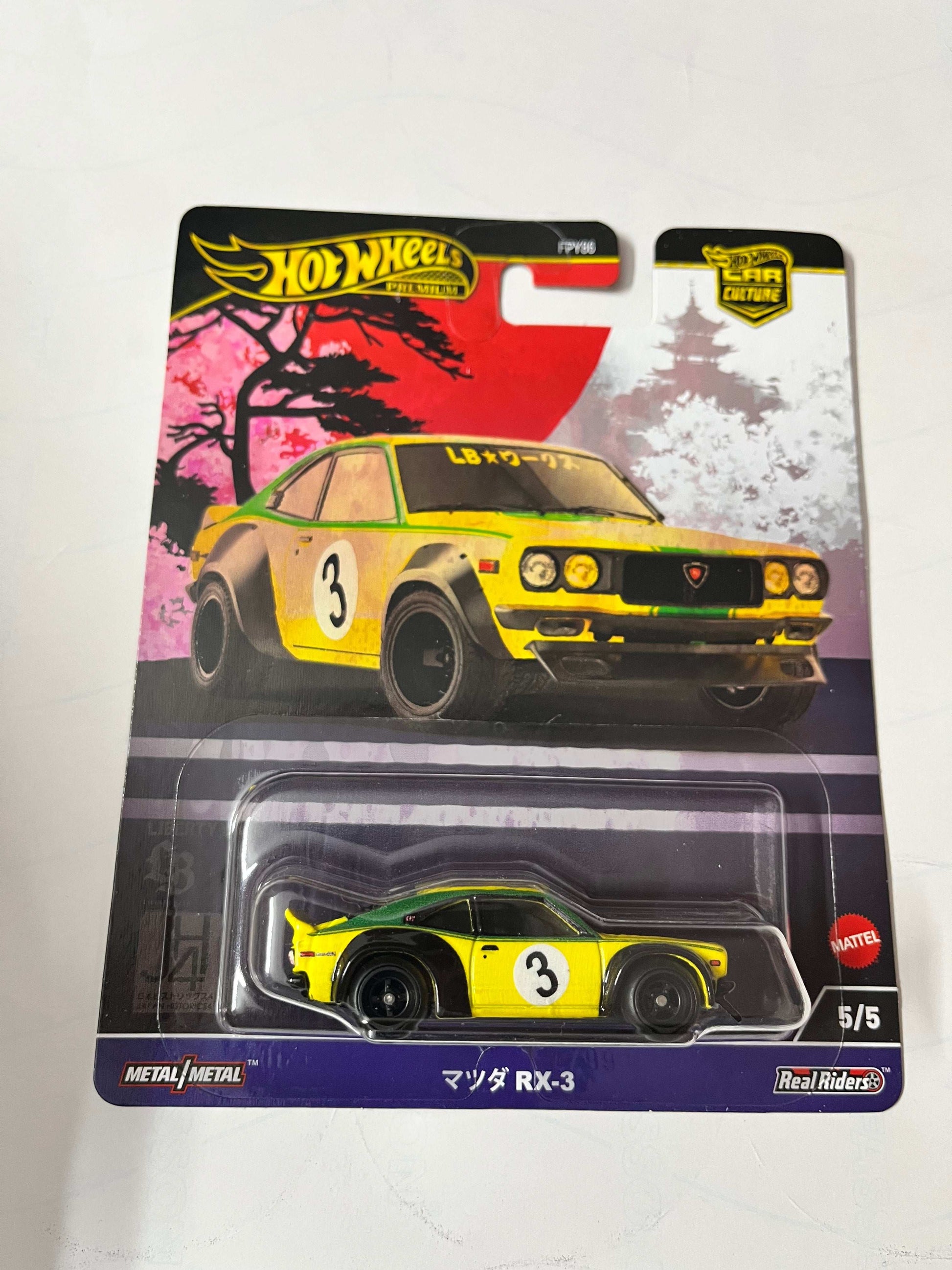 Imported Hot Wheels Car Culture Japan Historic's 4  Set of 5 Die-cast Car 1:64 Scale Collector Model