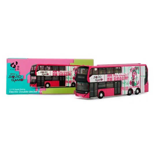 Tiny City Diecast Model Car 1:110 scale- Squid Game Electric Double Decker Bus