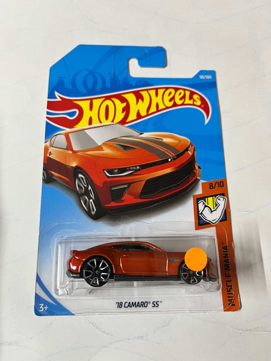 Imported Hot Wheels Mainline 18 Camaro SS Die-cast Car 1:64 Scale Collector Model