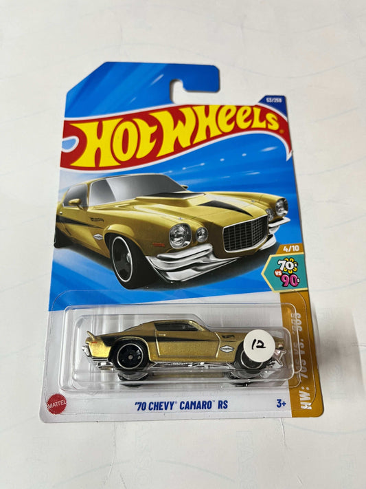 Imported Hot Wheels Mainline 70 Chevy Camaro RS Die-cast Car 1:64 Scale Collector Model