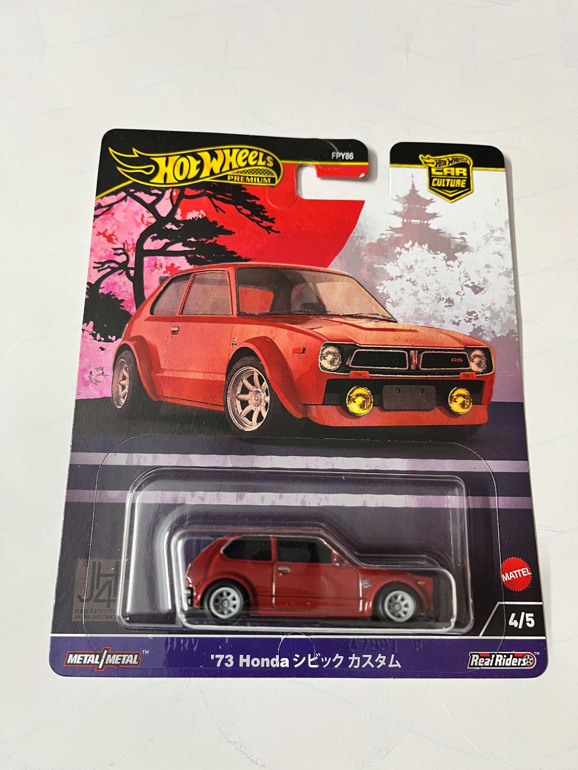 Imported Hot Wheels Car Culture Japan Historic's 4  Set of 5 Die-cast Car 1:64 Scale Collector Model