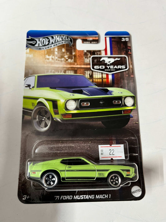 Imported Hot Wheels Silver Series 71 Ford Mustang Mach 1  Die-cast Car 1:64 Scale Collector Model