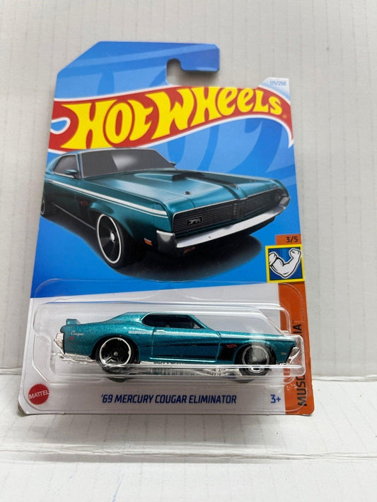 Hot Wheels 69 Mercury Cougar Eliminator Blue - Zoomsters India