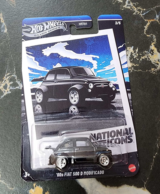 Hot Wheels National Icon (Silver Series) – 2025 Fiat 500 D Modificado