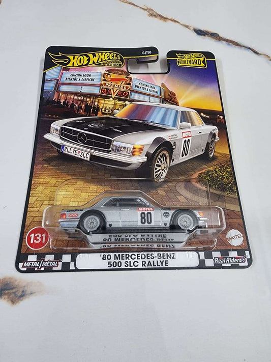 Hot Wheels Premium Boulevard '80 Mercedes-Benz 500 SLC Rallye – Boulevard Collection Premium 1:64 Scale