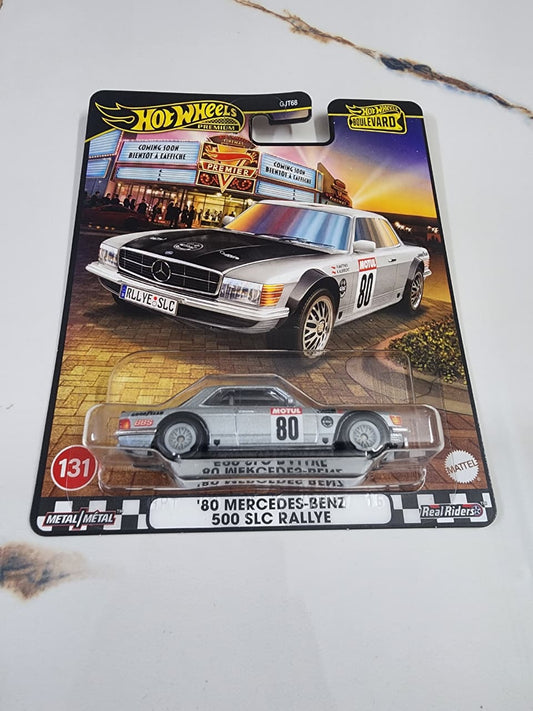 Hot Wheels Premium Boulevard '80 Mercedes-Benz 500 SLC Rallye – Boulevard Collection Premium 1:64 Scale