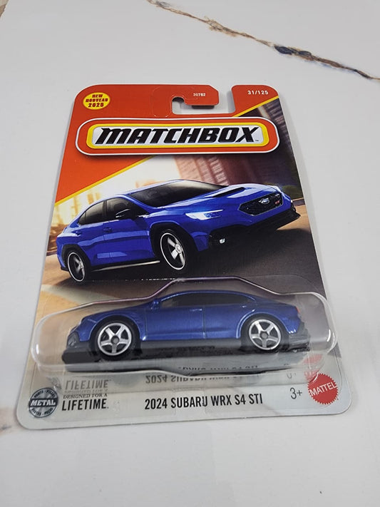 Matchbox 2024 Subaru WRX S4 STI Die-Cast Sports Car Collectible 1:64 Scale