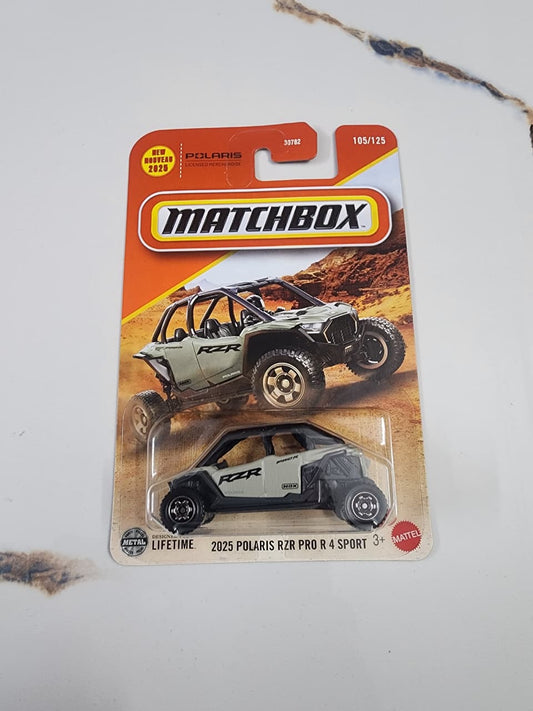 Matchbox 2025 Polaris RZR Pro R 4 Sport  Die-Cast Sports Car Collectible 1:64 Scale