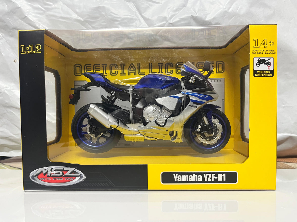 MSZ 1:12 - Yamaha YzF-R1 -Blue – Zoomsters India