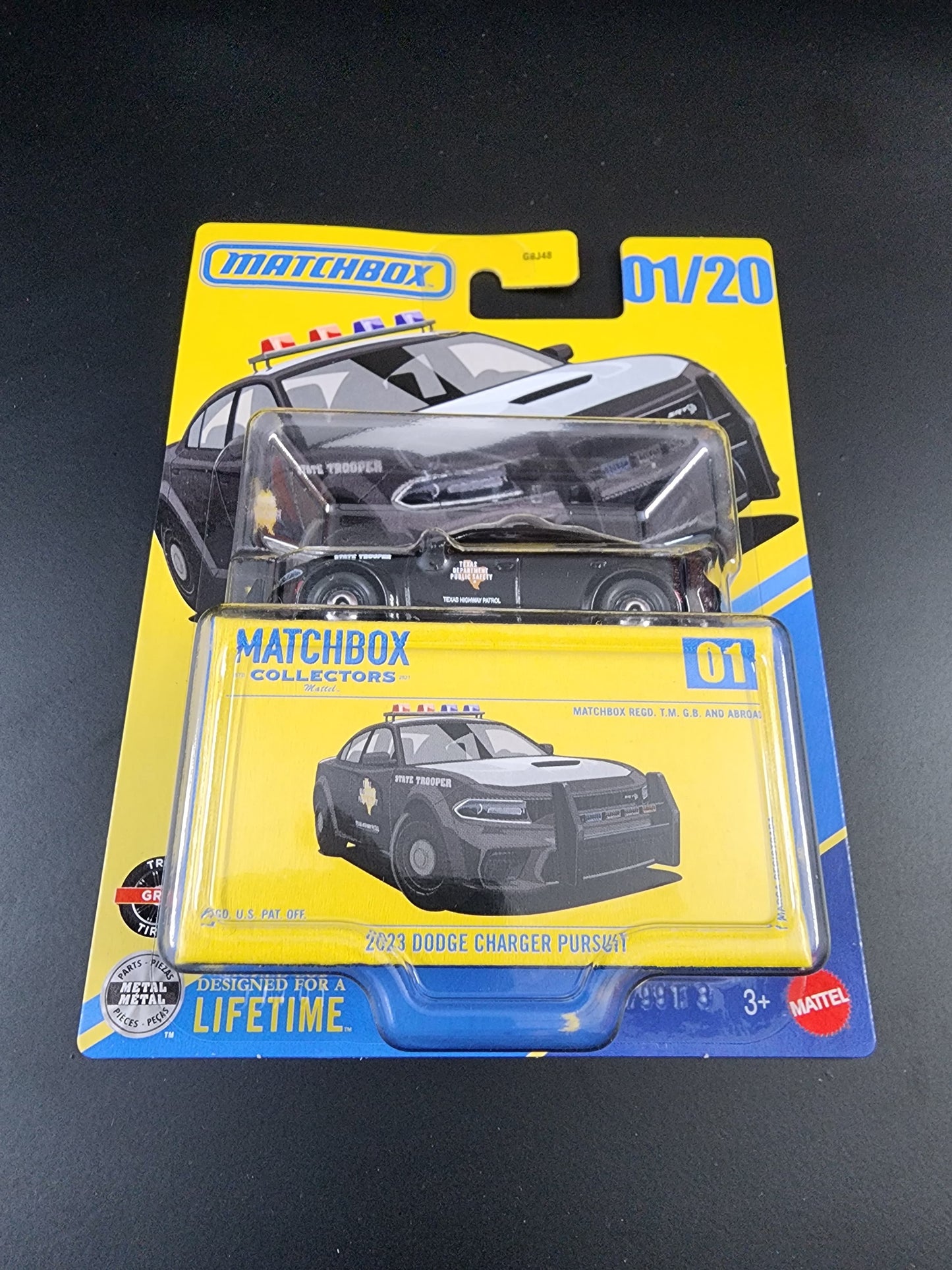Matchbox Collectors 2023 Dodge Charger Pursuit – Texas Highway Patrol | 01/20 Premium Die-Cast Car