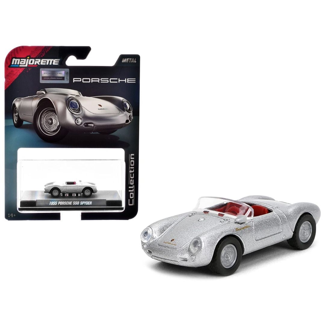 Majorette Collection Edition  Combo set : 1955 Porsche 550 Spyder ( Silver ) & 1985 Chevrolet Camaro (Red)