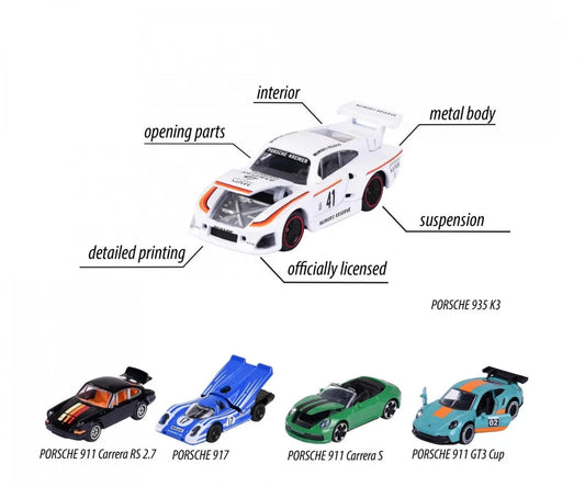 Majorette Porsche Edition Giftpack Premium Diecast Car Model - Set of 5 - Zoomsters India