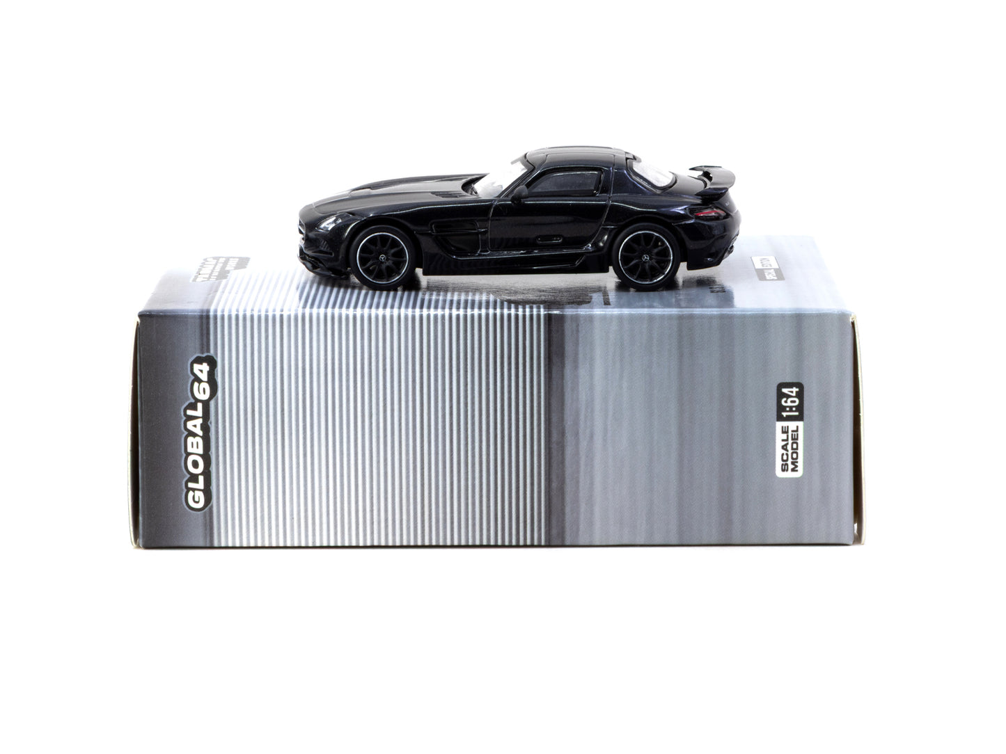 Tarmac Works:  Mercedes-Benz SLS AMG Coupé  Black Series Black Metallic - Singapore Special Edition - ( GLOBAL64 T64G-027-BK)