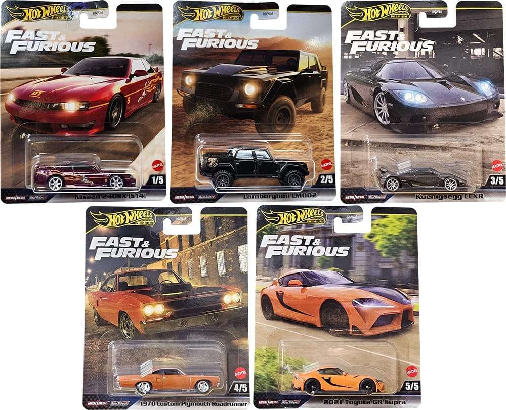 Hot Wheels Premium  :  Fast And Furious -Set Of 5