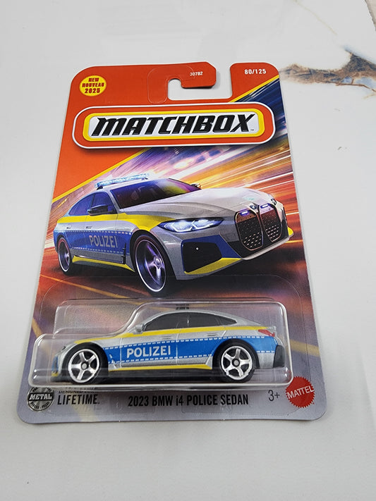 Matchbox: 2023 BMW i4 Police Sedan - The Future of Law Enforcement!
