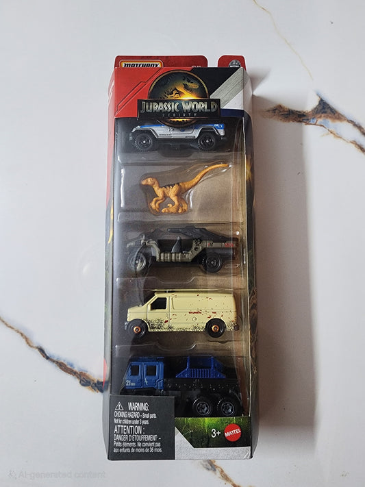 Matchbox Jurassic World: Rebirth 5-Pack (Velociraptor Edition)