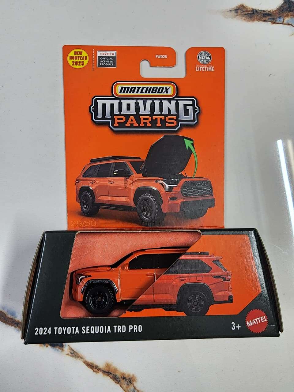 Matchbox Moving parts 2024 Toyota Sequoia TRD  Pro  Die-Cast Sports Car Collectible 1:64 Scale