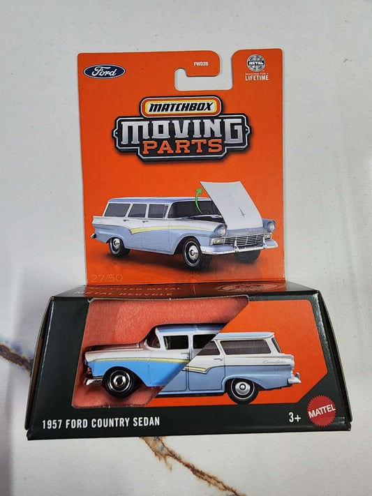 Matchbox Moving parts 1957 Ford Country Sedan Die-Cast Sports Car Collectible 1:64 Scale