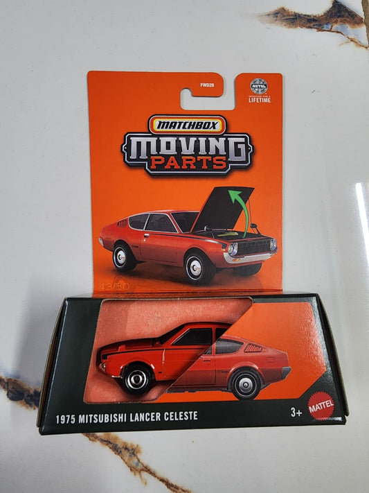 Matchbox Moving parts 1975 Mitsubishi Lancer  Die-Cast Sports Car Collectible 1:64 Scale