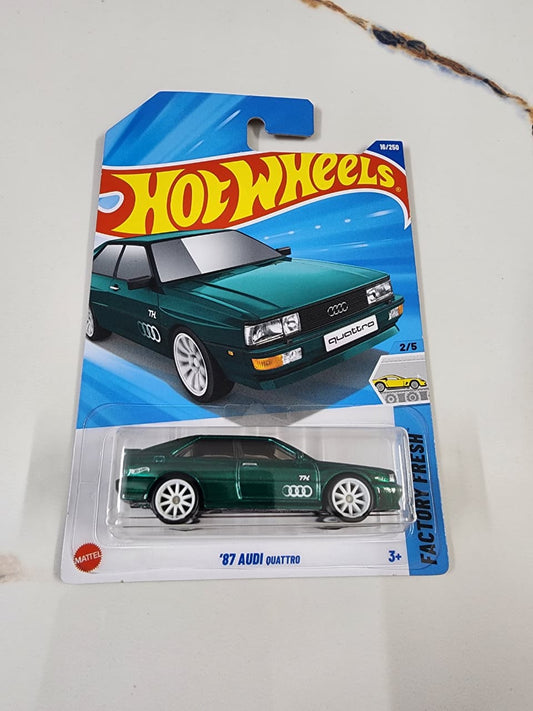 Hot Wheels Super Treasure Hunt : 87 Audi Quattro (With Free Card Protector)