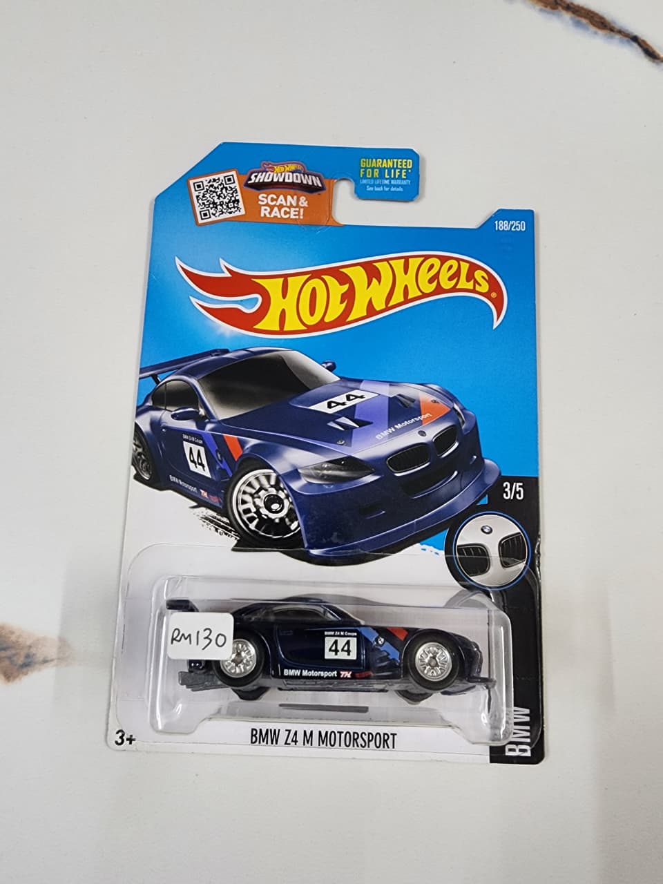 Hot Wheels Super Treasure Hunt : BMW Z4 M Motorsport (With Free Card Protector)
