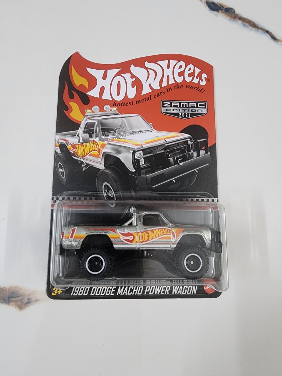 Hot Wheels Zamac Edition 2021 : 1980 Dodge Macho Power Wagon (With Free Card Protector)