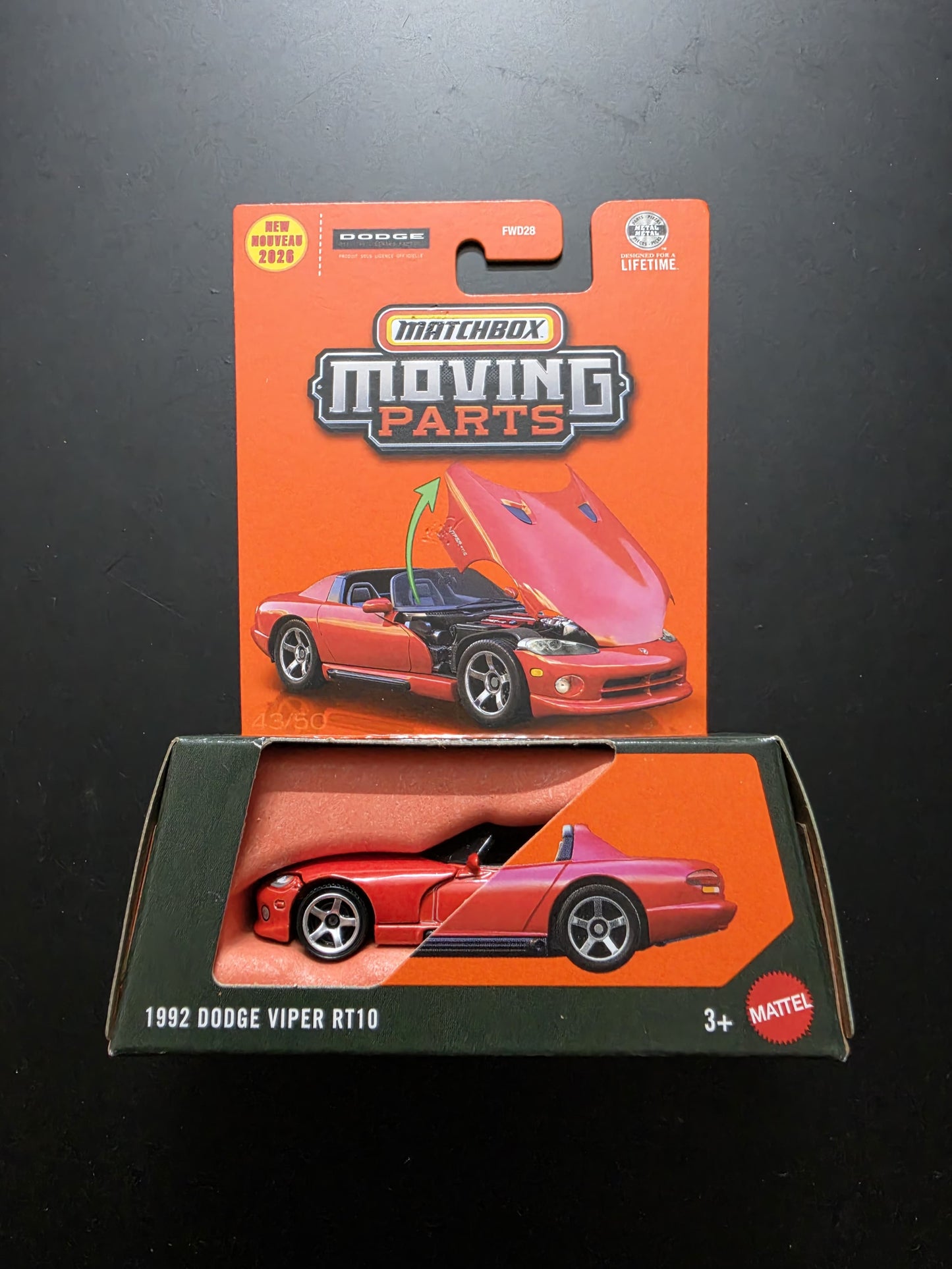 Matchbox Moving Parts 2026 : 1992 Dodge Viper RT10