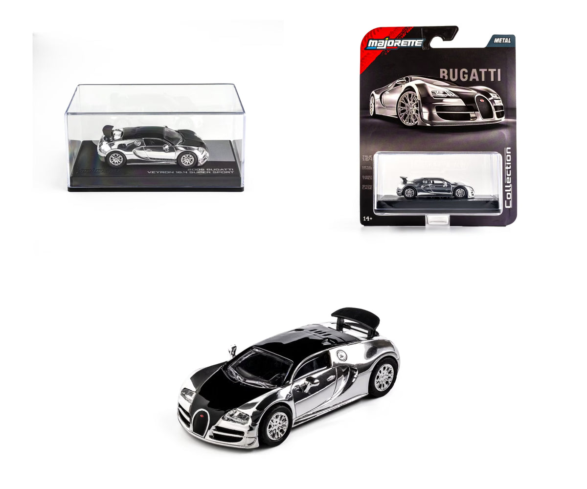Majorette Collection Edition Set : 2005 Bugatti Veyron 16.4 Super Sport and 1976 Chevrolet Corvette Stingray
