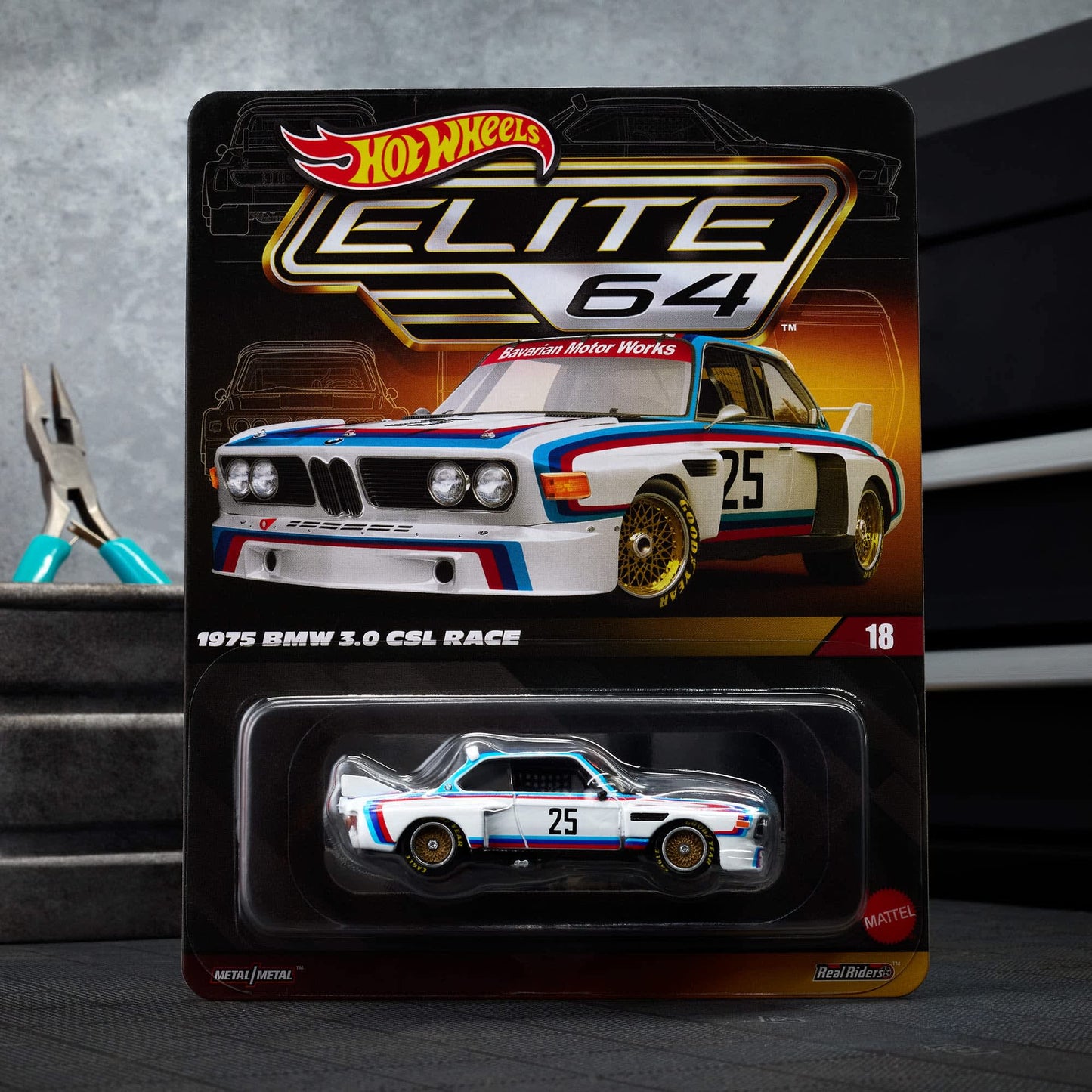 Hot Wheels Elite 64 1975 BMW 3.0 CSL Race - Zoomsters India