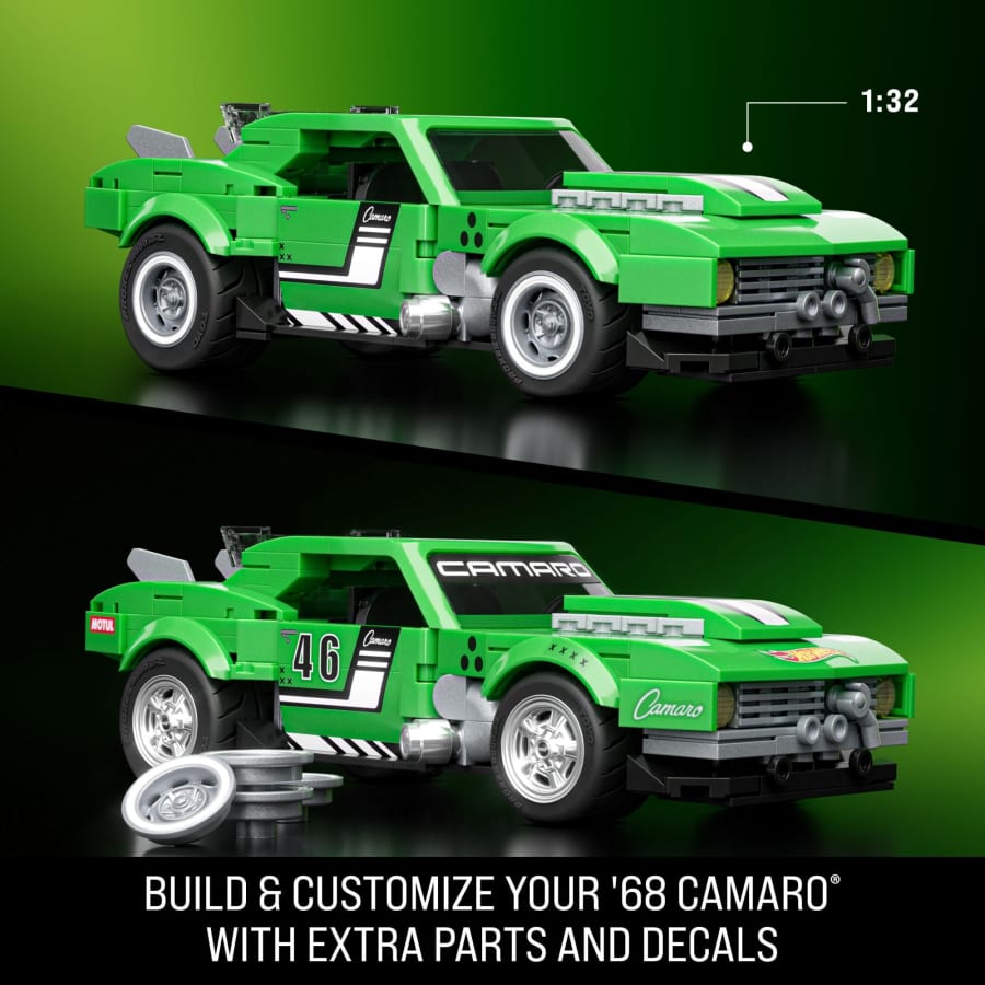 Mattel Brick Shop Hot Wheels Custom ’68 Camaro Building Toy Kit (289 Pieces)