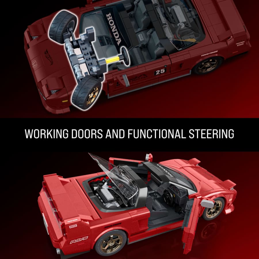 Mattel Brick Shop Hot Wheels ’90 Acura Nsx Building Toy (876 Pieces)