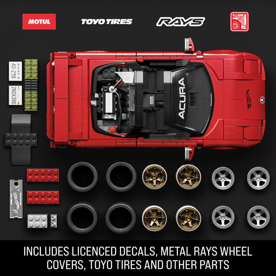 Mattel Brick Shop Hot Wheels ’90 Acura Nsx Building Toy (876 Pieces)