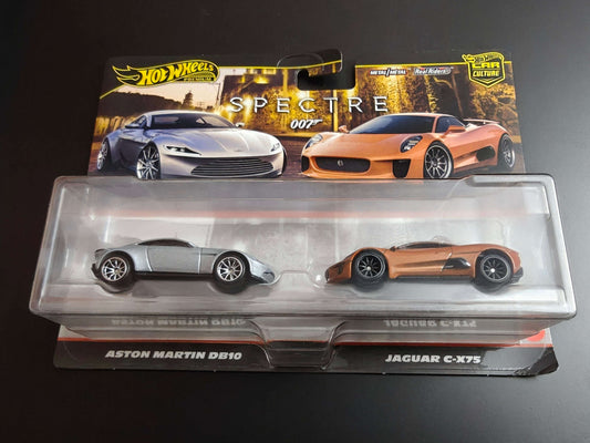 Hot Wheels Car Culture Premium 2-Pack: Spectre 007 Aston Martin DB10 & Jaguar C-X75