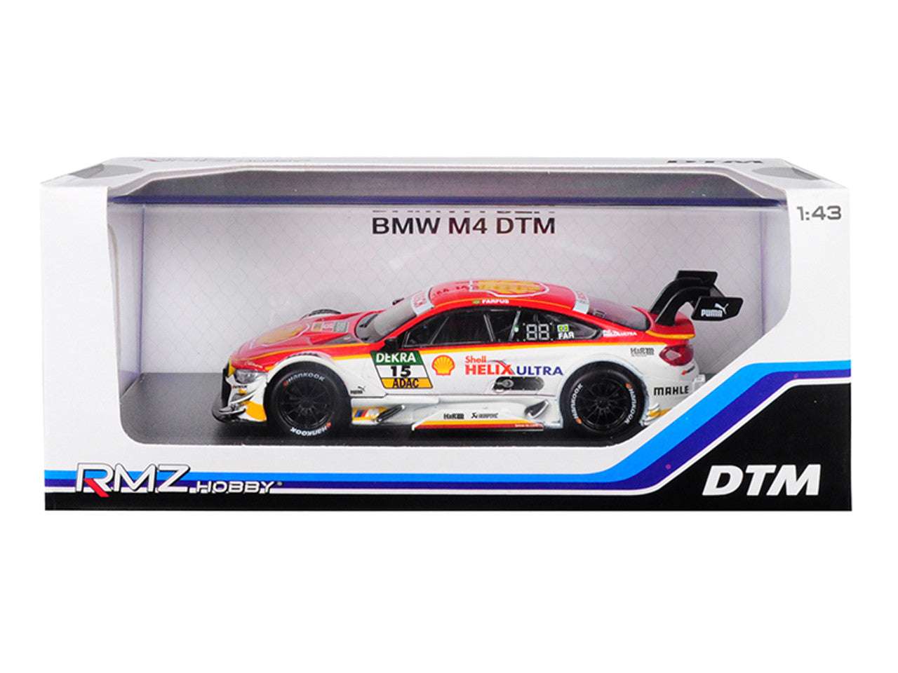 RMZ DTM 1:43 Scale (4.5inches) Die Cast Scale Model BMW M4 (Shell) DTM 2017 #15