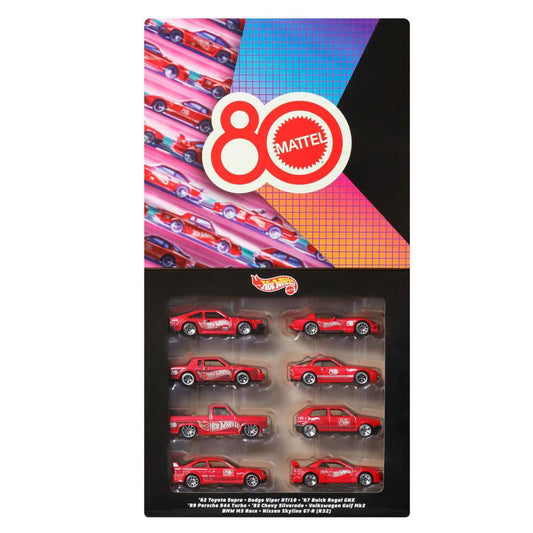 Hot Wheels Silver Series Mattel 80Th Anniversary 8-Pack