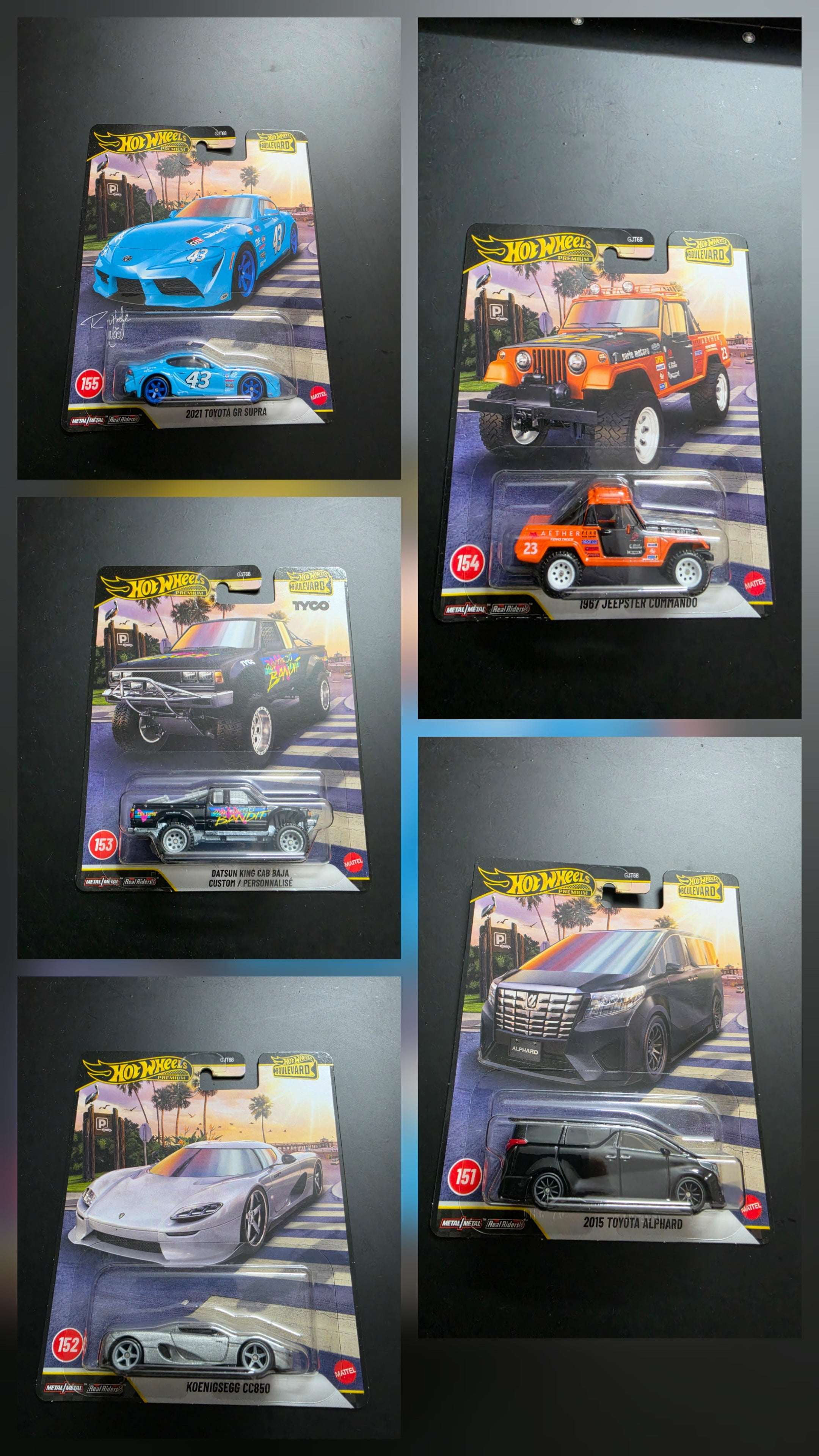 Hot Wheels Premium : Boulevard 2026 (Numbers 151–155) ( Set of 5