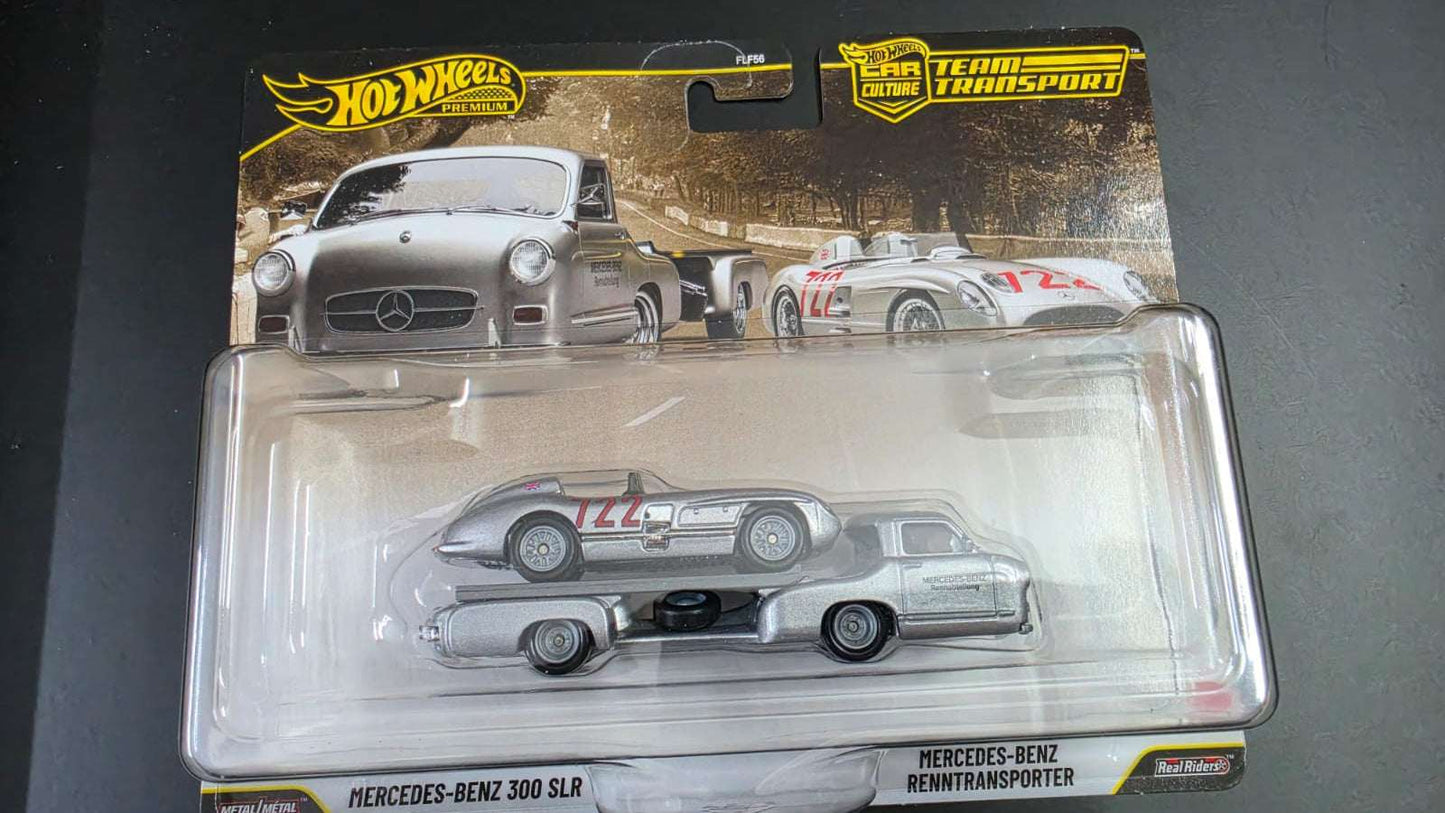 Hot Wheels Team Transport 2026 : Mercedes Benz 300 SLR & Mercedes Benz Rentransporter