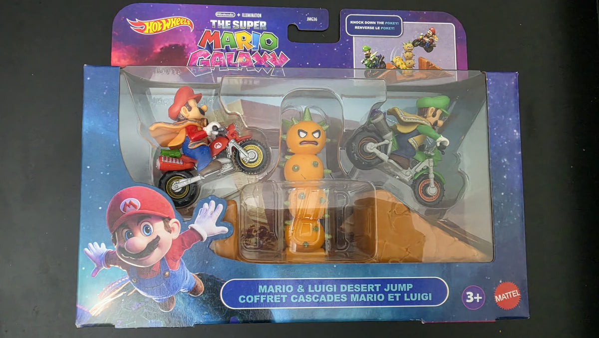 Hot Wheels The Super Mario Galaxy: Mario & Luigi Desert Jump Coffret Cascades Mario ET Luigi