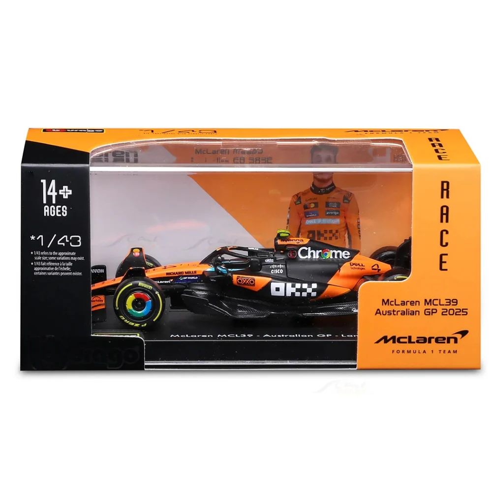 Bburago 1:43 Scale Model  :  McLaren MCl39 - Australian GP - Lando Norris