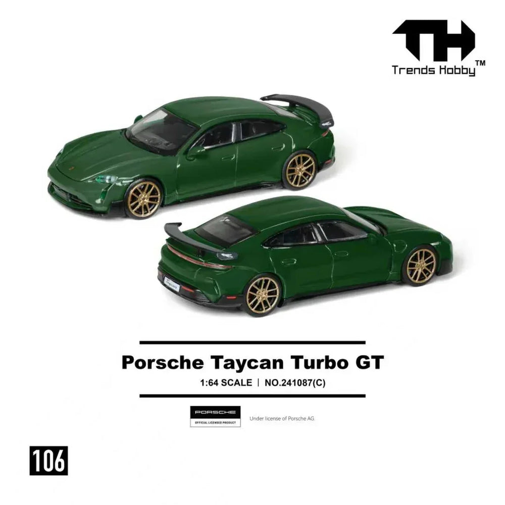 Trends Hobby  1/64: Porsche Taycan Turbo GT (green)