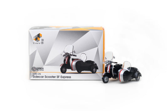 Tiny City Diecast Model Car 1:50 scale- Scooter with Sidecar (SF Express) ATCCN64032 - Zoomsters India