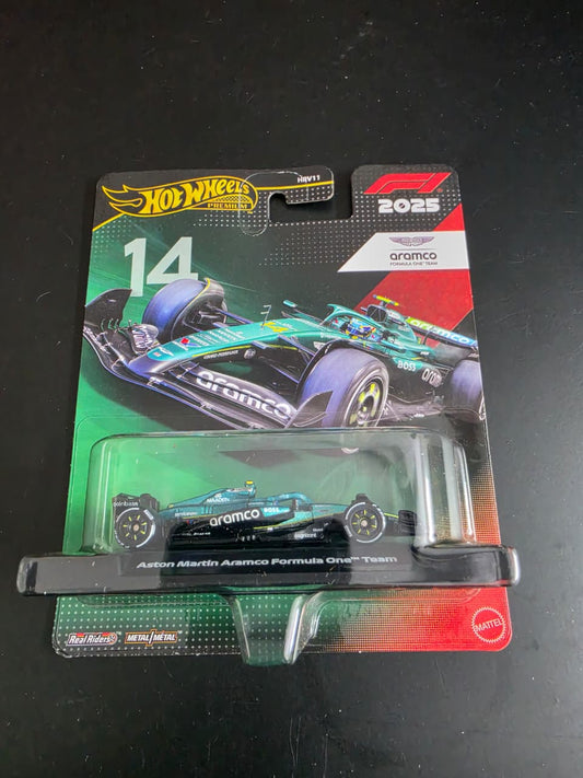 Hot Wheels Premium Formula 1 2026 pack of 2 - Aston Martin Aramco Formula One Team #14 and Scuderia Ferrari HP #16