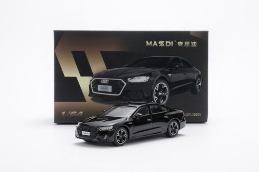 Massdi 1:64  2022 Audi A7L Black