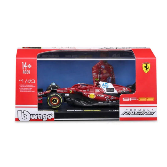Bburago 1:43 Scale Model  :  Ferrari Formula Racing SF-25 L.Hamilton