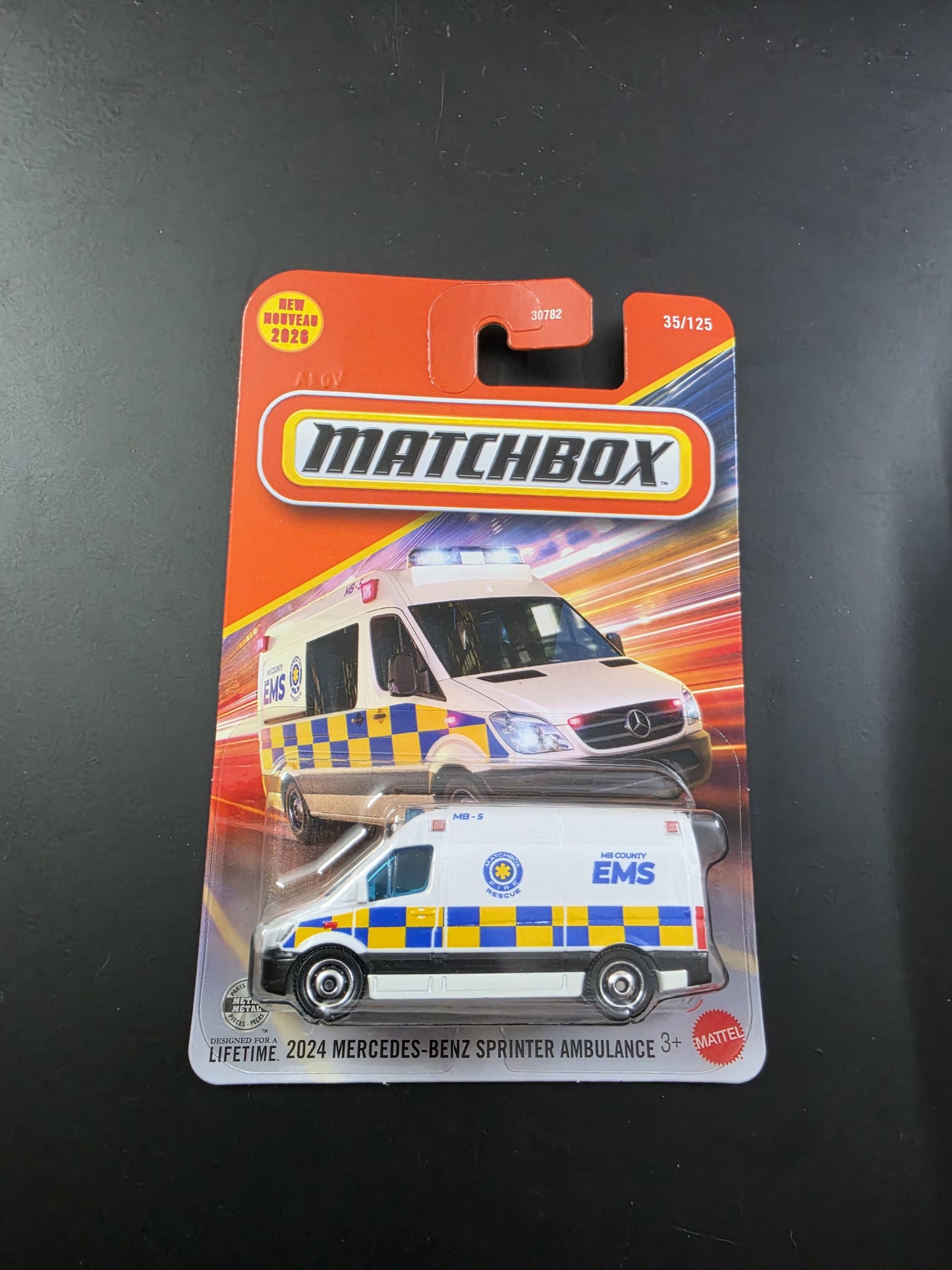 Matchbox Blistor: 2024 Mercedes-Benz Sprinter Ambulance
