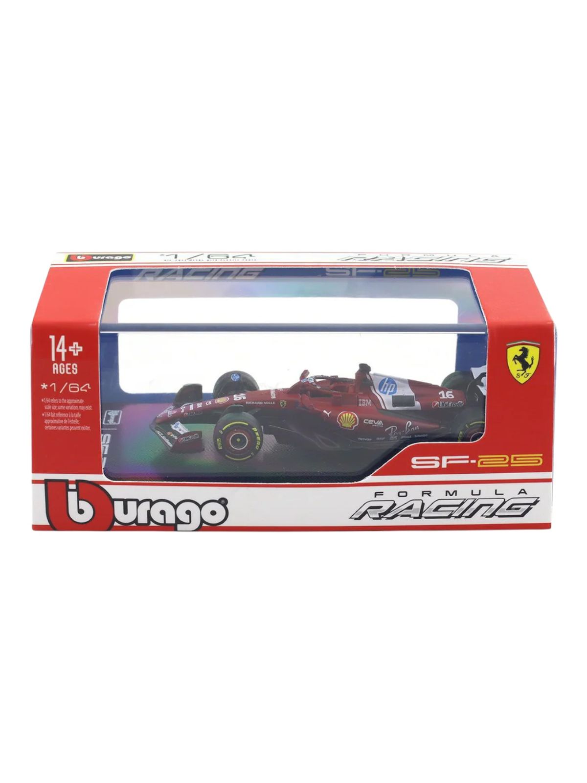 Bburago 1:64 Scale Model  :  Ferrari Formula 1 Racing SF-25 C. Leclerc 16