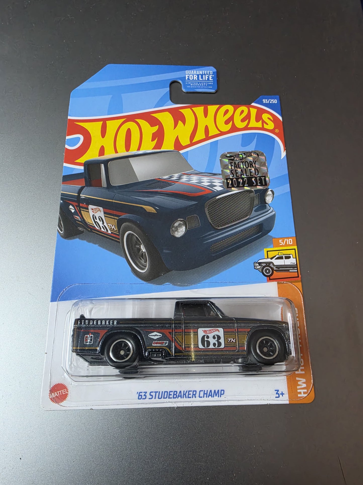 Hot Wheels Super Treasure Hunt : 63 Studebaker Champ ( With Free Card Protector )