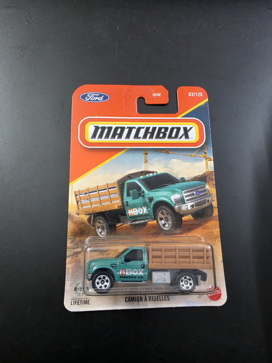 Matchbox Blister: Ford F-350 stakebed truck /Camion A Ridelles