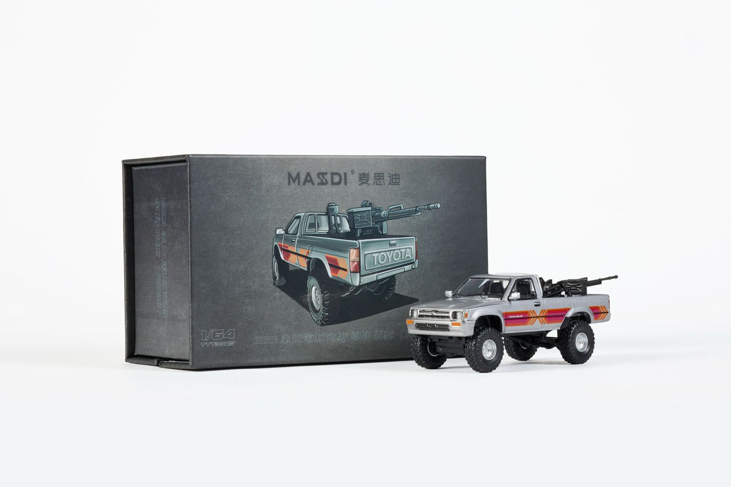 Massdi 1:64 1994 Toyota Hilux LN107 Grey