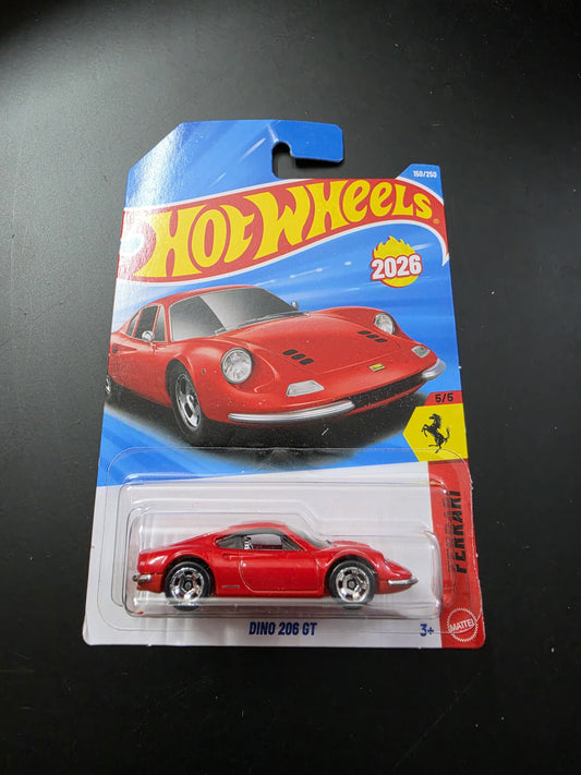 Hot Wheels Mainline G Case 2026:Ferrari Dino 206 GT (Rosso Corsa)